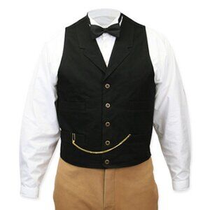 Frontier Classics Old West black canvas waistcoat